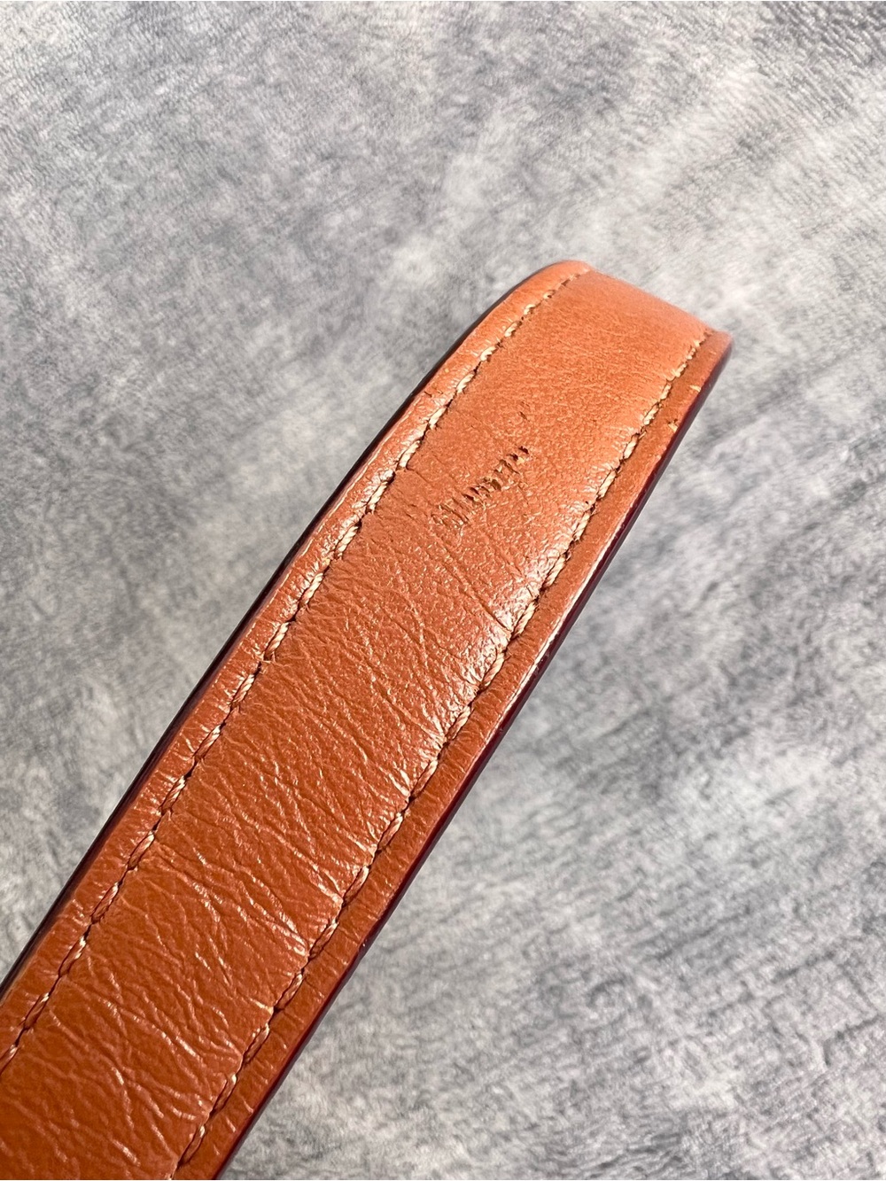 COACH Pebbled Leather Strap Replacement Adjustable Brown Gold Tone Hardware - Picture 7 of 10